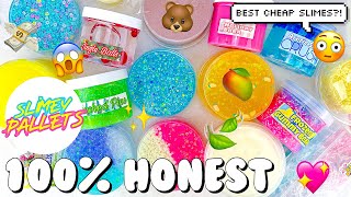 HUGE $5 SLIMES REVIEW! UNDERRATED SLIME SHOP 💖 $150 Slimey Pallets 100% Honest