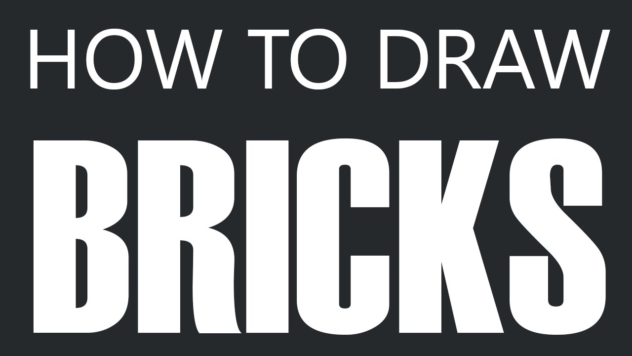 How To Draw Bricks - Layed Brick Wall Drawing (Stacking Bricks) - YouTube