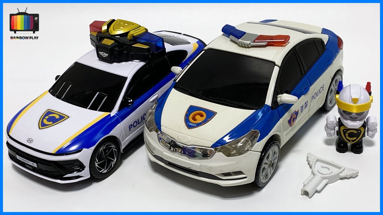 또봇 뉴 또봇C 구 또봇C 경찰차 2대 변신 모음 Tobot Robot Toys Transformation