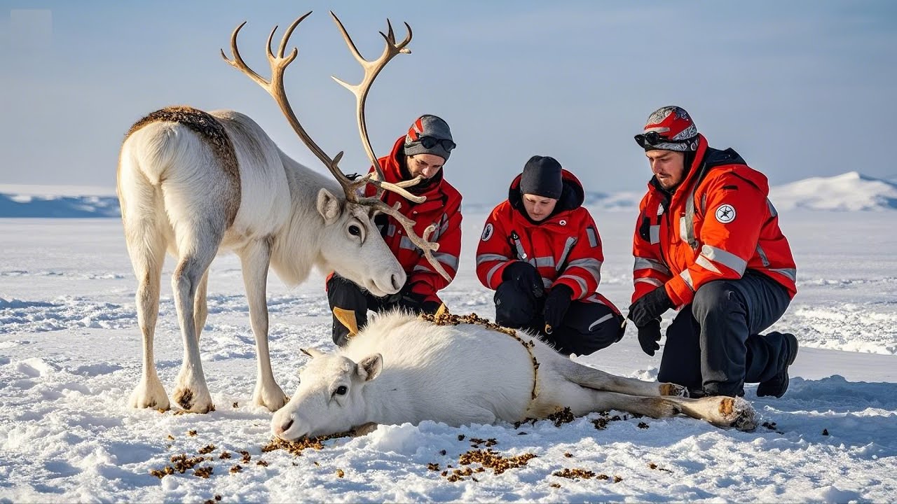 Dead Reindeer Dramatically Wakes up after the first aid given by the ...
