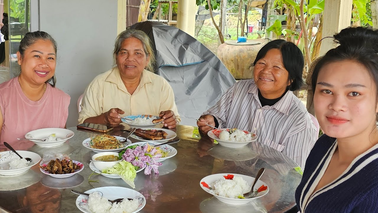 Checking out family's farmland and village things. 