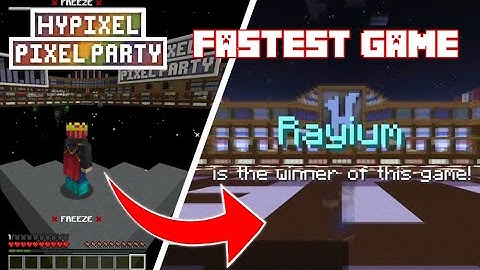 Fastest Pixel Party Win!