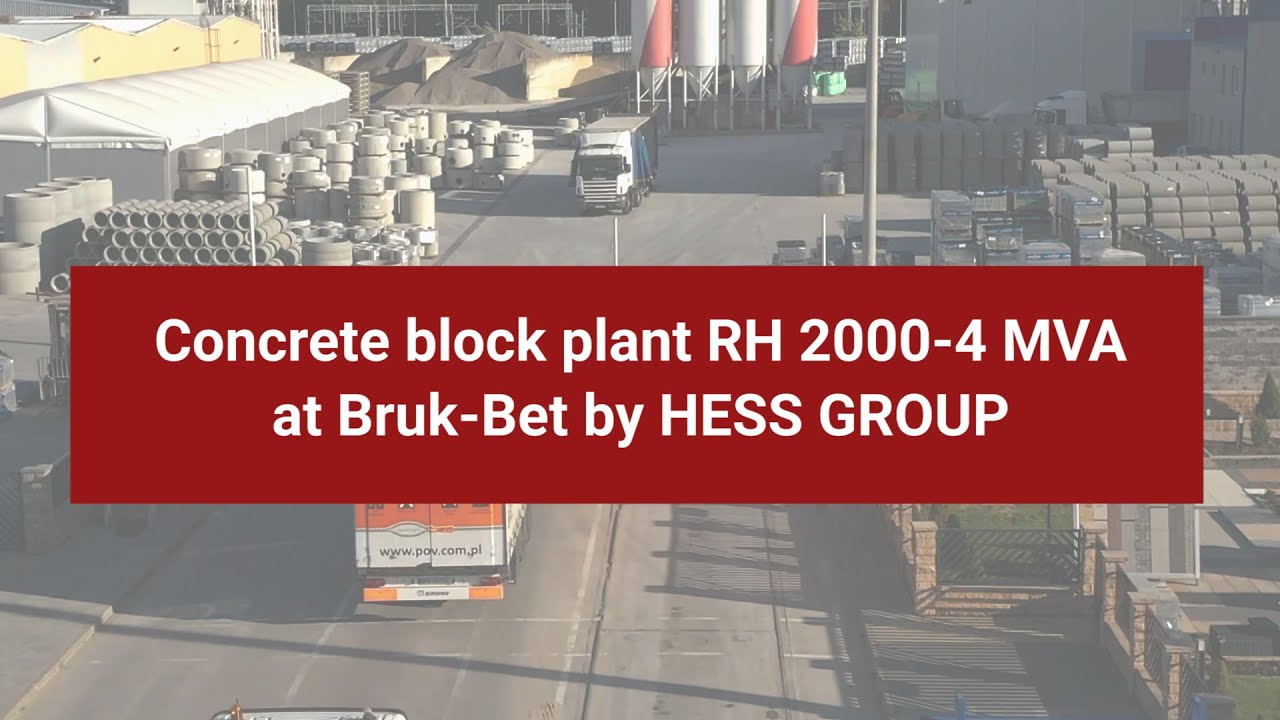 Concrete block plant RH 20004 MVA at BrukBet by HESS GROUP YouTube