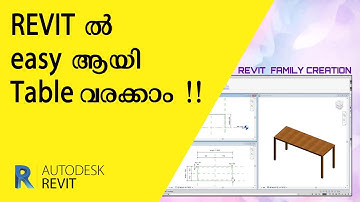 How To Create a Parametric Table Family in Revit  | Revit Family Creation  Malayalam Tutorial