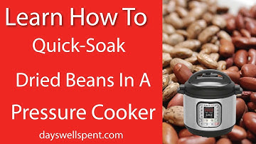 How to Quick Soak Dried Beans In An Electric Pressure Cooker