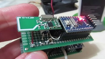 WS2811 RGB POV display: the whole thing assembled.