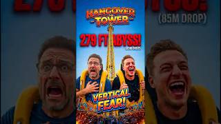 DON’T LOOK DOWN! 😱 Wait for the 2nd Drop… 279ft (85m) of PURE TERROR - Hangover The Tower