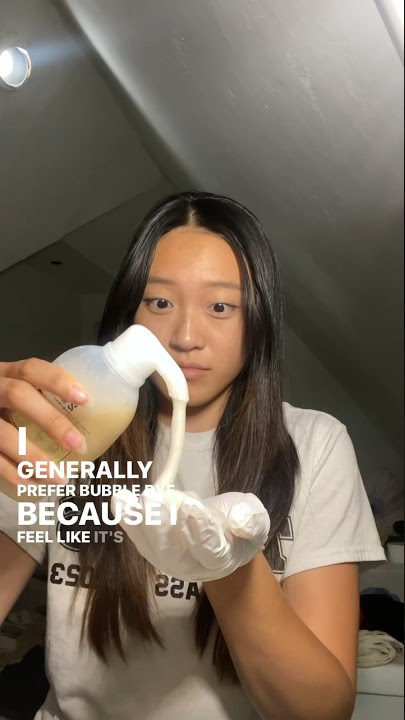 Japanese bubble hair dye! Milk tea brown #shorts