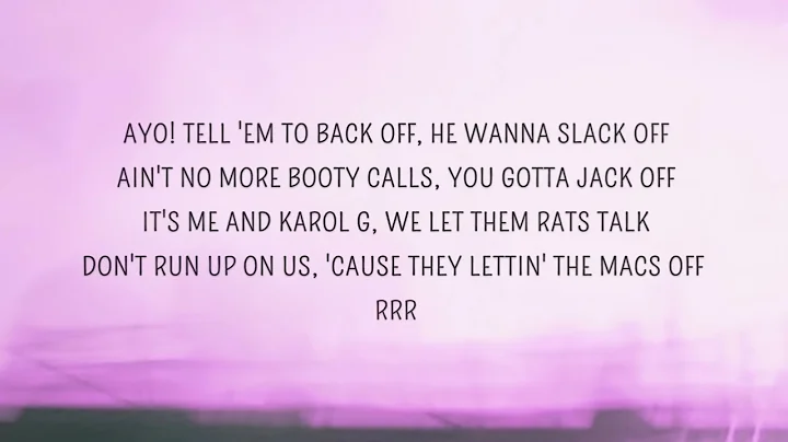 KAROL G   Tusa Lyrics   Letra ft  Nicki Minaj