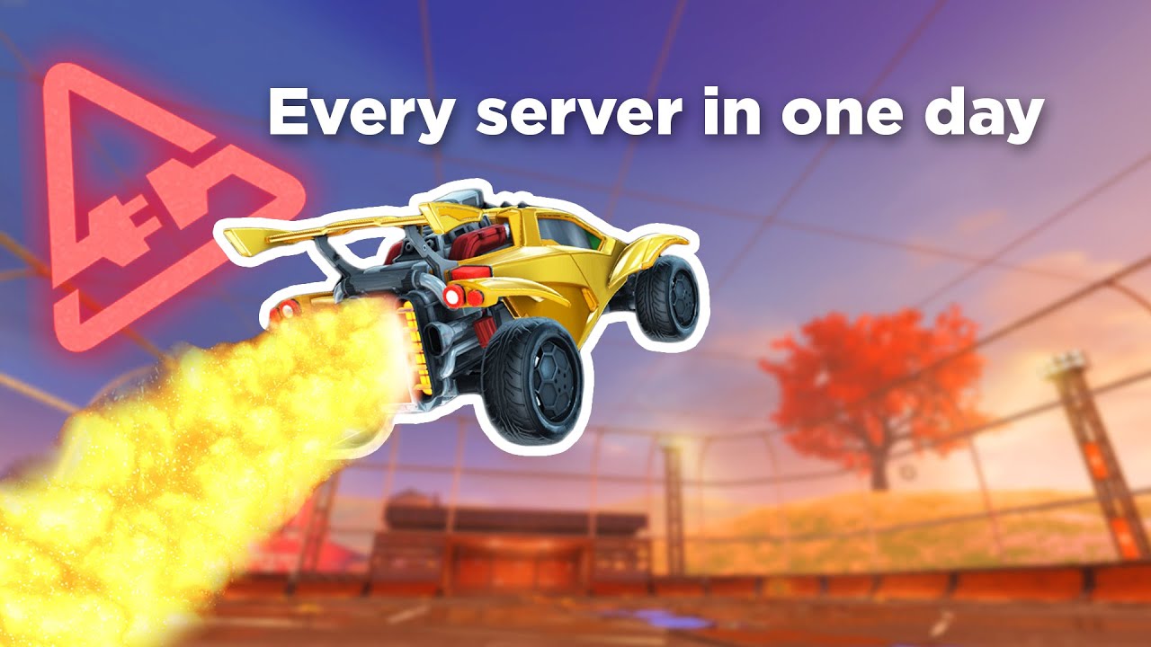 I played in every single Rocket League server (EXTREME LAG CHALLENGE)