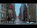 Walking in the rain in ottawa canada  city ambience