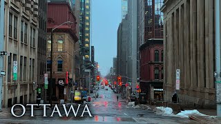 Walking in the Rain in Ottawa, Canada | City Ambience