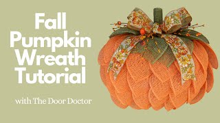 How to Make a Pumpkin Wreath/ Fall Pumpkin Wreath Tutorial/ Fall Wreath/ Wreath Making How To