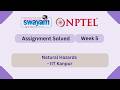 Natural Hazards Week 5 | NPTEL ANSWERS 2026 #nptel2026 #myswayam #nptel