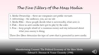 The Five Filters of the Mass Media