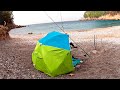 Camping y pesca en playa de roca una aventura con la family