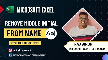 Excel Tricks: Easily Remove Middle Initials from Full Names