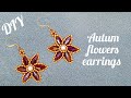 Chrysanthemum flowers earrings/Crystal autumn flower jewelry/ How to make jewelry at home/DIY