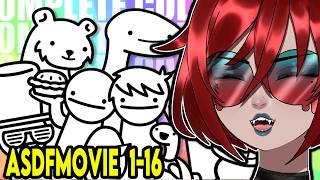 THESE ARE SO HILARIOUS!! | asdfmovie 1-16 Vtuber Reaction