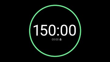 150 Minute Countdown Timer with Alarm / iPhone Timer Style