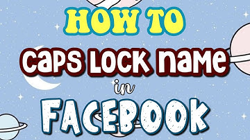 How to caps lock name in Facebook //RPWORLD