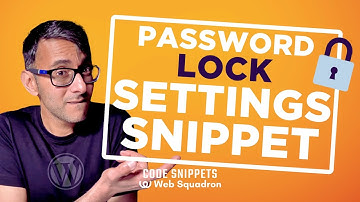 Lock Access to WordPress Settings with a Code Snippet