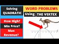 Quadratic Word Problems Quiz