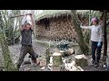 Firewood Cutting Spliting And Stacking To Heat The Roundhouse