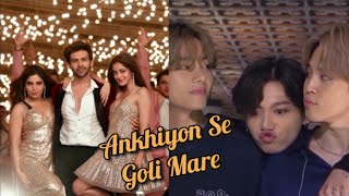 'Ankhiyon Se Goli Mare' ft. BTS VMinKook (V's Birthday Special) | BTS TaeKook,JiKook,VMin Hindi mix