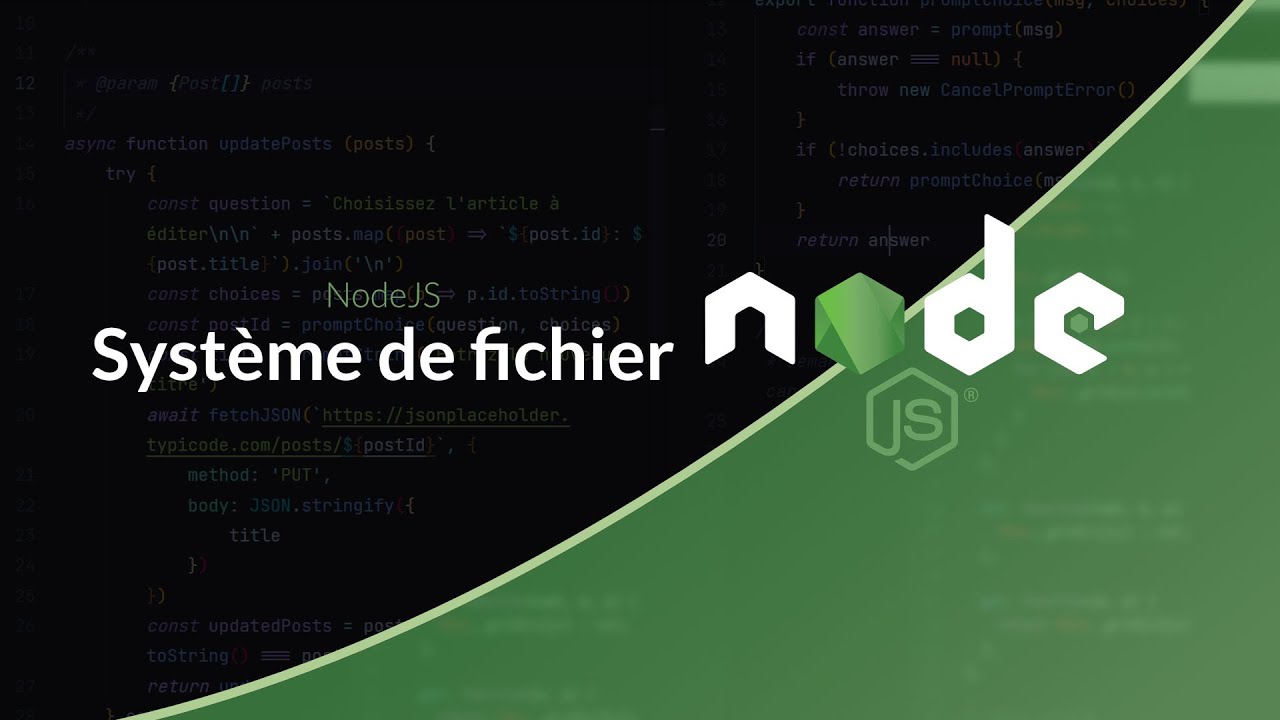 JavaScript côté serveur : Lire et écrire des fichiers - YouTube