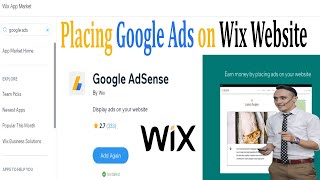 [2022] Placing google Ads on WIX Website, Google AdSense App, Wix site