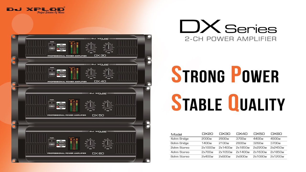 DX Series 2-Channel Power Amplifiers - DJ Xplod