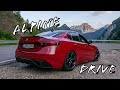 Italian alpine drive in a tuned alfa romeo giulia q4