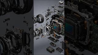 Canon Camera Exploded View in SECONDS! 🤯📸 #shorts #3dvisuals #canon50mm