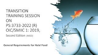 TRANSITION TRAINING SESSION ON PS 3733 2022 OICSMIIC 1- 2019 Second Edition -MOD