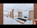 How to Draw a Room in 2-Point Perspective Step by Step for Beginners