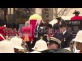UK:THATCHER FUNERAL-CASKET CARRIED INTO ST PAUL