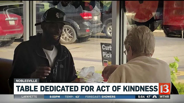 Table dedicated to act of kindness