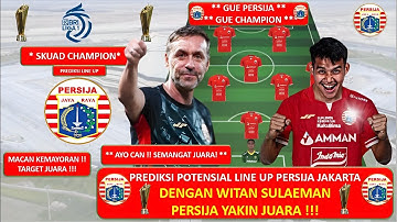 SKUAD BARU ! THOMAS DOLL YAKIN JUARA ! PREDIKSI BEST STARTING LINE UP PERSIJA DENGAN WITAN SULAEMAN