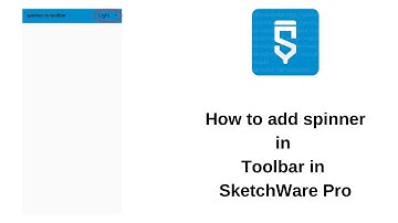 How to add Spinner in Toolbar in SketchWare Pro