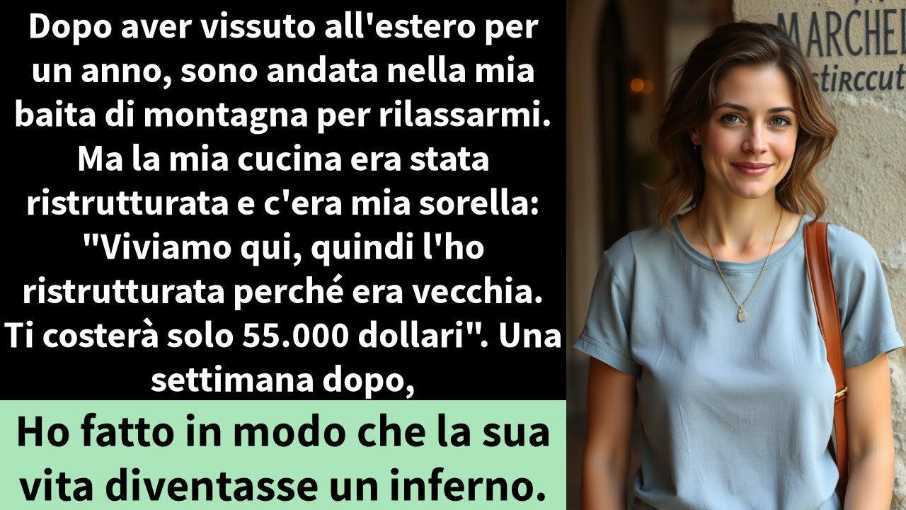 Dopo aver vissuto all'estero per un anno, sono andata nella mia baita di montagna per rilassarmi.