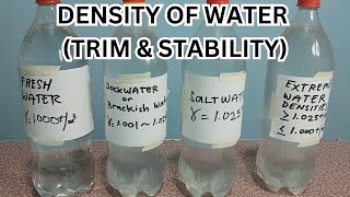 FINDING THE DENSITY OF WATER (Silent Tutorial) | TRIM AND STABILITY BASICS FOR SEAFARERS Profile
