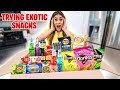 Trying Exotic Snacks for the FIRST TIME! **mouth watering**