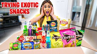 Trying Exotic Snacks for the FIRST TIME! **mouth watering**