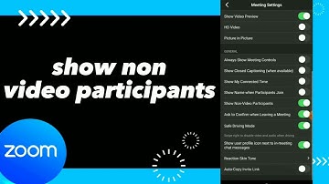 How To Fix Show Non Video participants On Zoom App