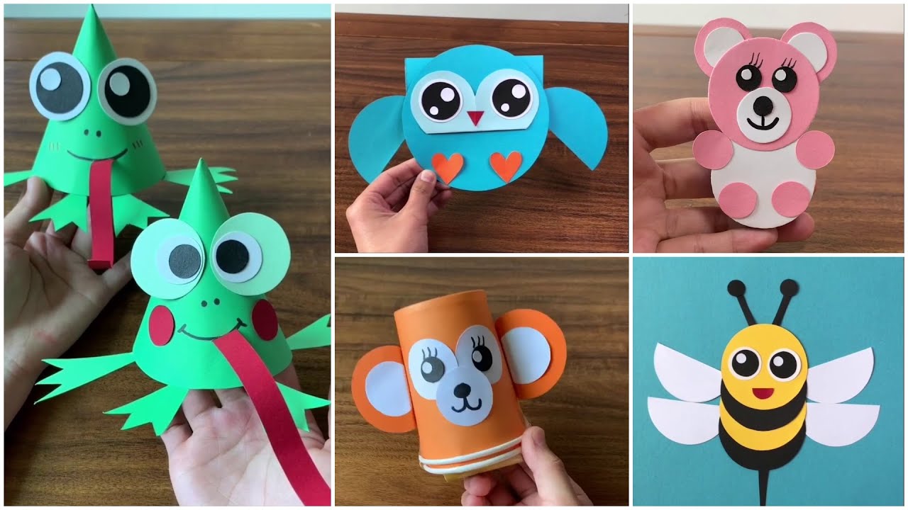 Super Easy Paper Animal Crafts for Kids, animal, paper, craft, DIY  Accordion Fold Paper Craft Ideas for Beginners :), By Kids Art & Craft