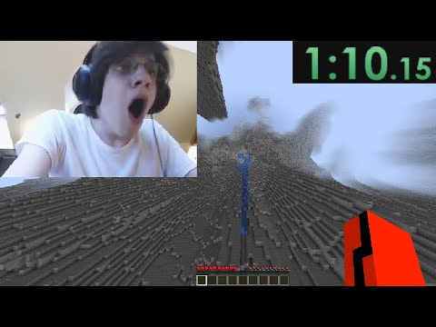 Minecraft 1.18 speedrun [1:43] (WORLD RECORD)