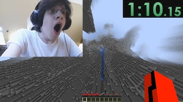 Minecraft speedrun [1:43] (WORLD RECORD)