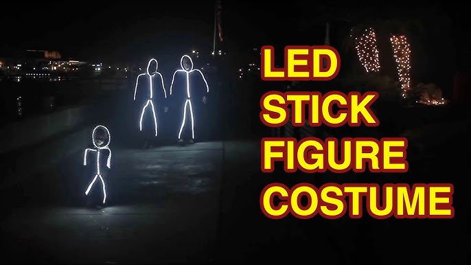 Experimenting with EL wire: A Stickfigure Costume
