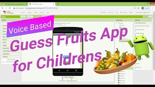 Fruit guessing App for Children's With vice Recognizer Using MIT App Inventor screenshot 2